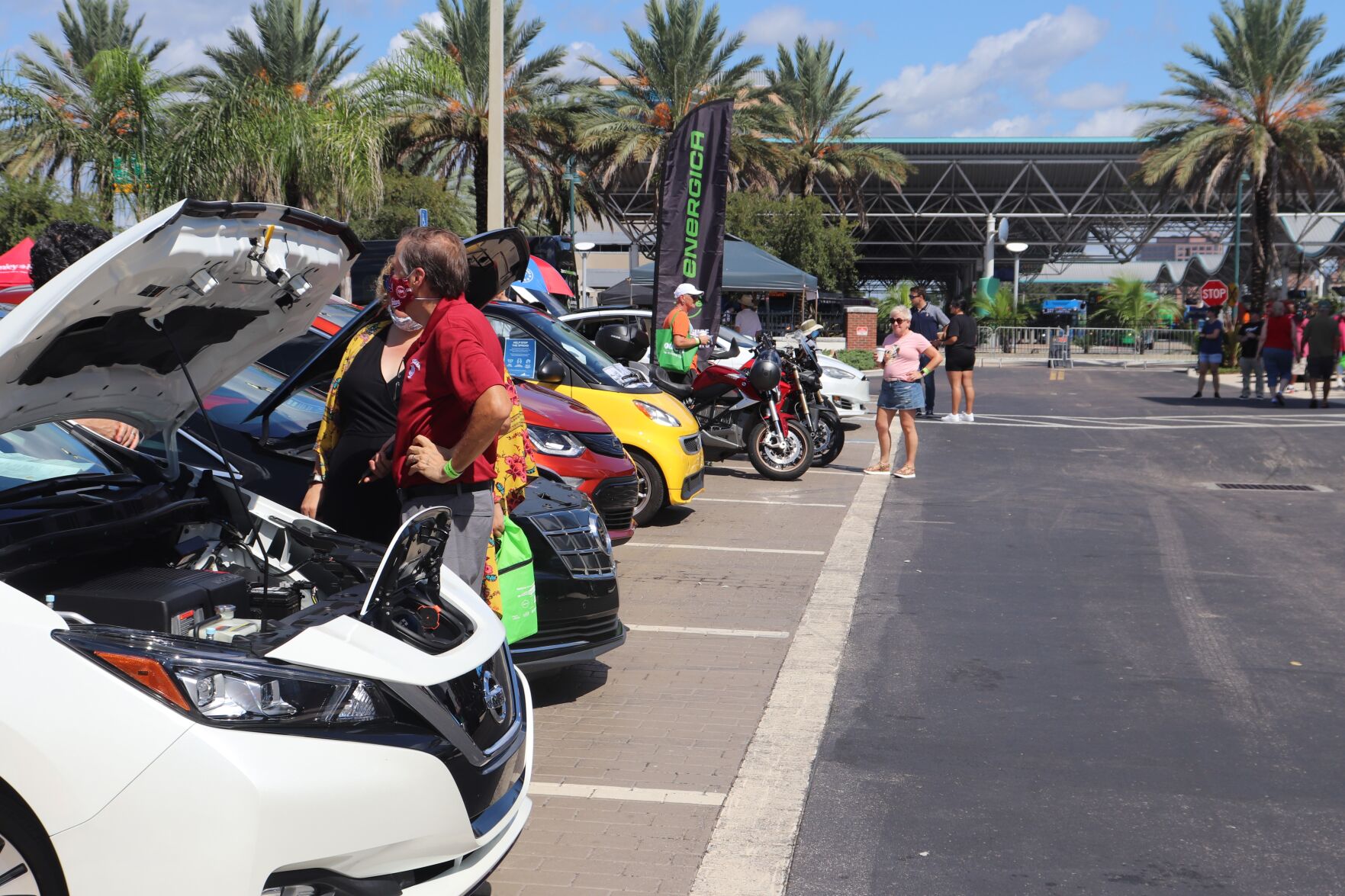 The Relectric Car Team at UCF makes their first public appearance at the National Drive Electric Week event in Orlando at Ace Café